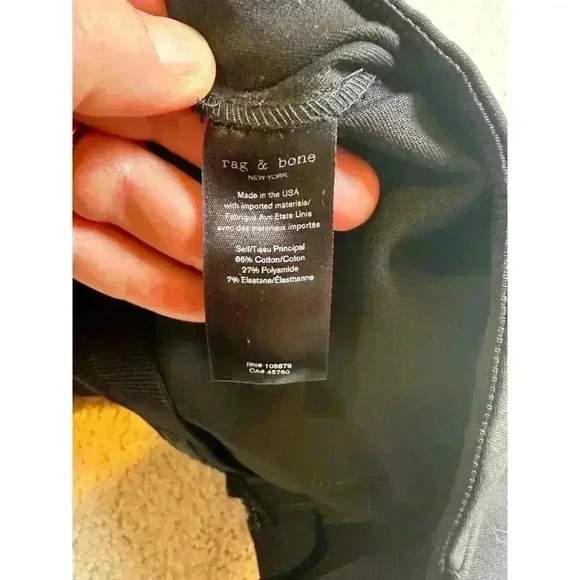 Rag&Bone Black Simone High Waisted Skinny Pants Capsule Minimalist Size 6 - Picture 11 of 11